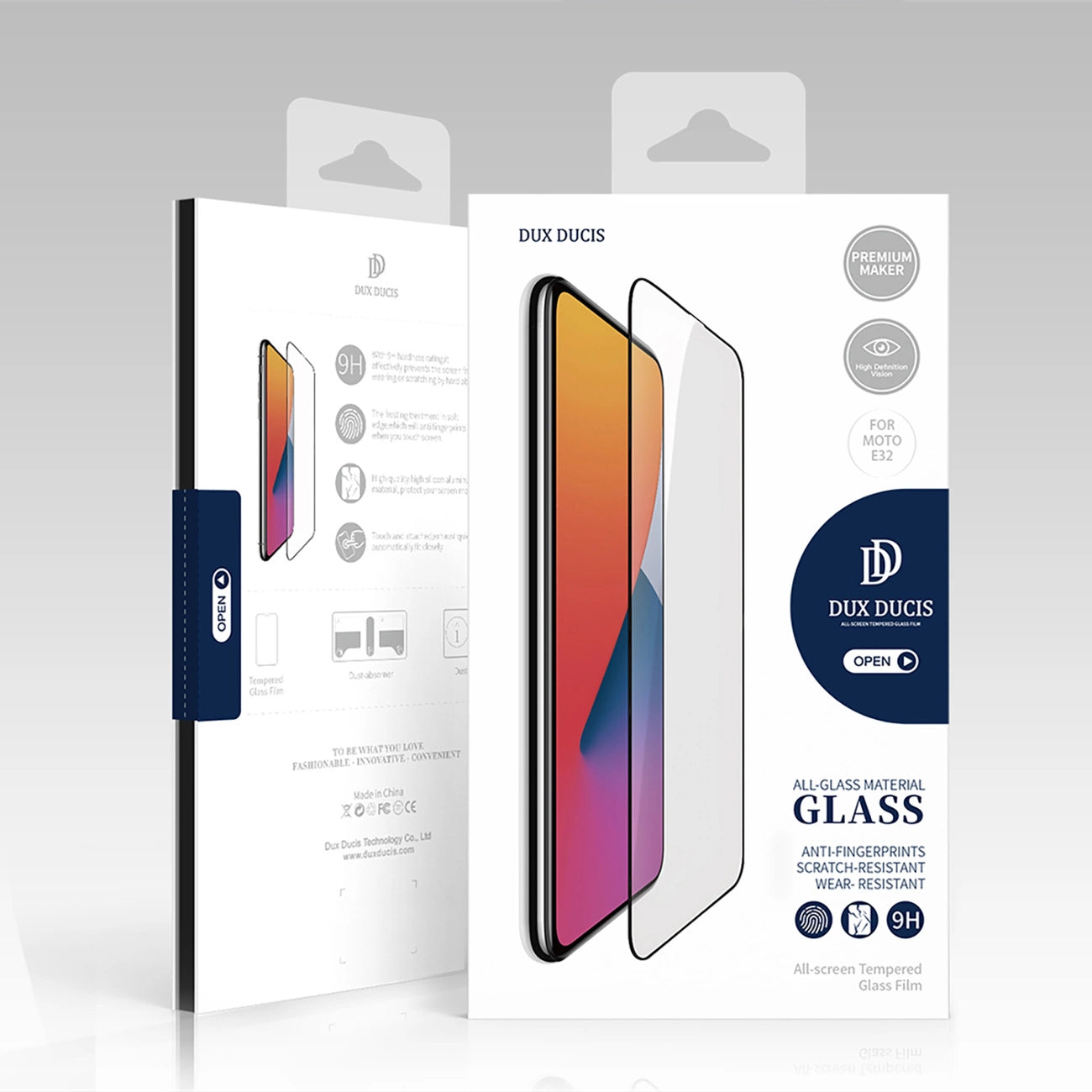 Dux Ducis 10D Tempered Glass 9H full screen tempered glass with frame Motorola Moto E32 black (case friendly)_4