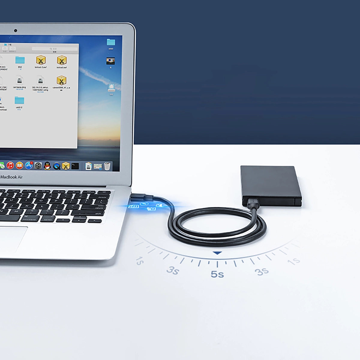 Ugreen US128 90576 USB-A 3.0 / USB-A 3.0 5Gb/s cable 3m - black_11