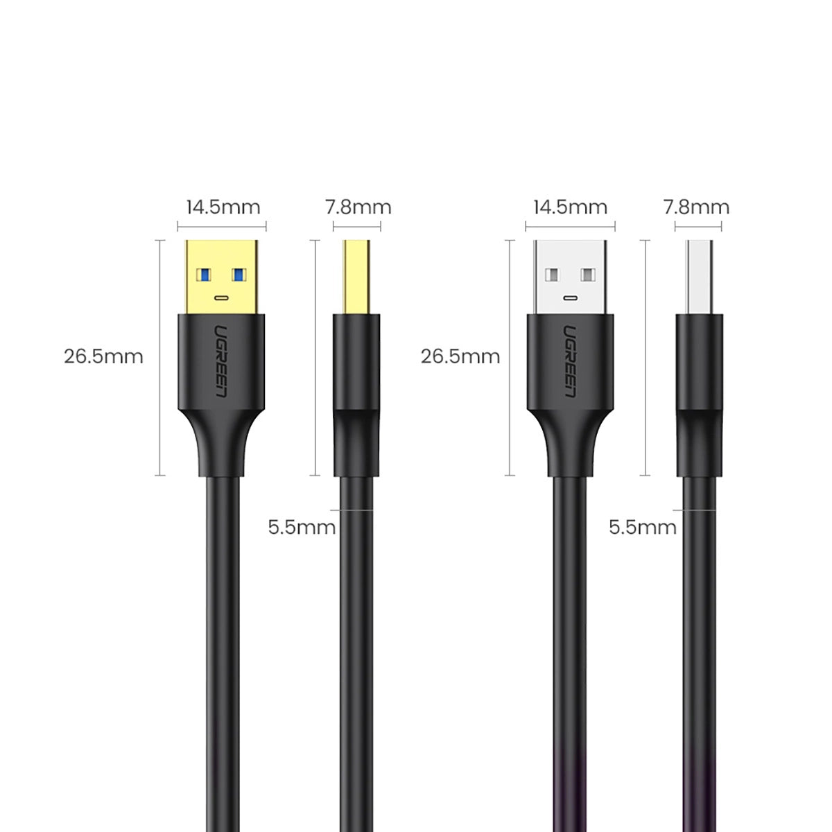 Ugreen US128 90576 USB-A 3.0 / USB-A 3.0 5Gb/s cable 3m - black_15