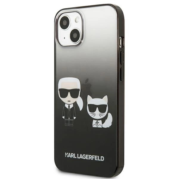 Karl Lagerfeld KLHCP13STGKCK iPhone 13 mini 5,4" hardcase czarny/black Gradient Ikonik Karl & Choupette_1