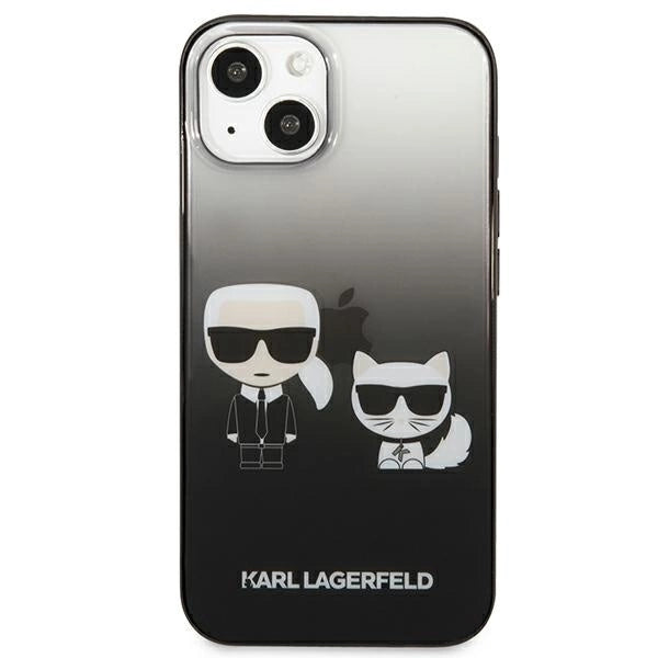 Karl Lagerfeld KLHCP13STGKCK iPhone 13 mini 5,4" hardcase czarny/black Gradient Ikonik Karl & Choupette_2
