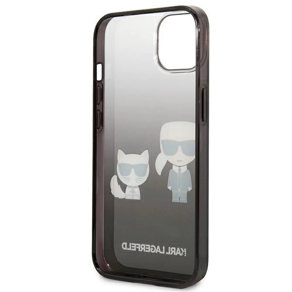Karl Lagerfeld KLHCP13STGKCK iPhone 13 mini 5,4" hardcase czarny/black Gradient Ikonik Karl & Choupette_6