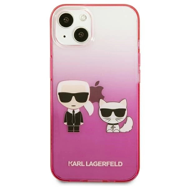 Karl Lagerfeld KLHCP13STGKCP iPhone 13 mini 5,4" hardcase różowy/pink Gradient Ikonik Karl & Choupette_2