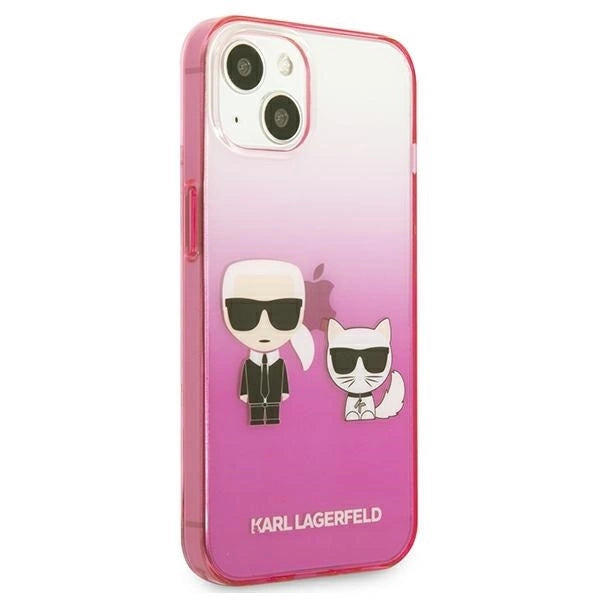 Karl Lagerfeld KLHCP13STGKCP iPhone 13 mini 5,4" hardcase różowy/pink Gradient Ikonik Karl & Choupette_3