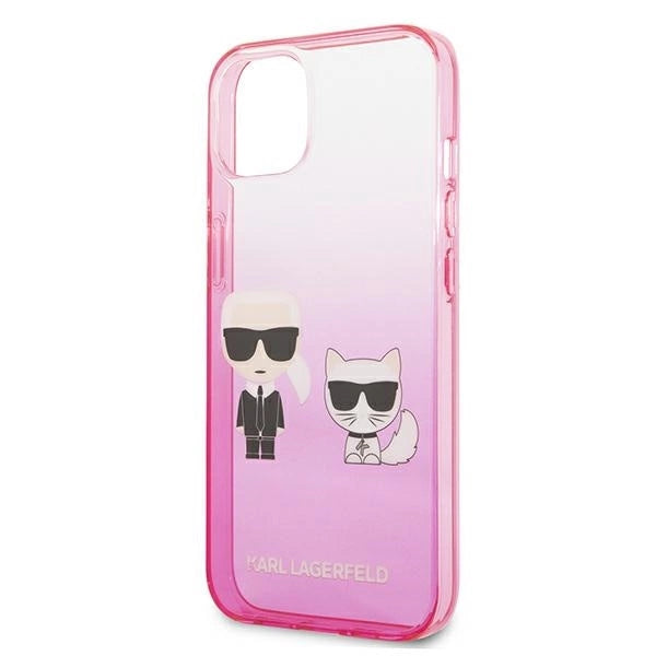 Karl Lagerfeld KLHCP13STGKCP iPhone 13 mini 5,4" hardcase różowy/pink Gradient Ikonik Karl & Choupette_5