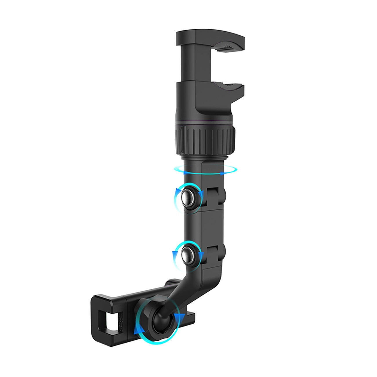 Adjustable car rearview mirror holder for smartphone black_1