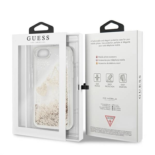 Guess GUOHCI8GLHFLGO iPhone 7/8/SE 2020 /SE 2022 gold/gold hard case Glitter Charms_6