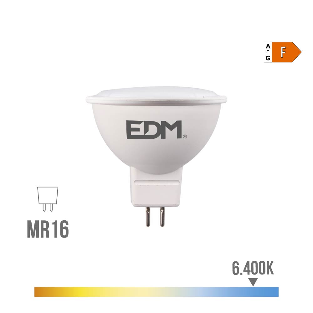 Lâmpada led dicroica mr16 8 w 780 lm 6400 k luz fria 120° ø5 x 5 cm_0