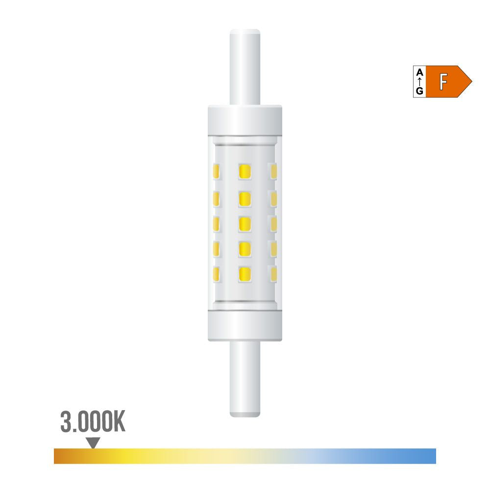 Lâmpada linear led 78 mm, r7s, 5 w, 500 lm, 3000 k, luz quente, regulável, ø15 x 78 mm_0
