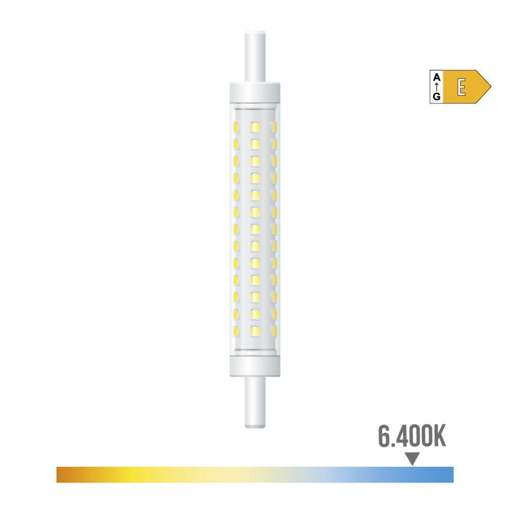 Lâmpada linear led 118 mm r7s, 8 w, 900 lm, 6400 k, luz fria, regulável, ø15 x 118 mm_0