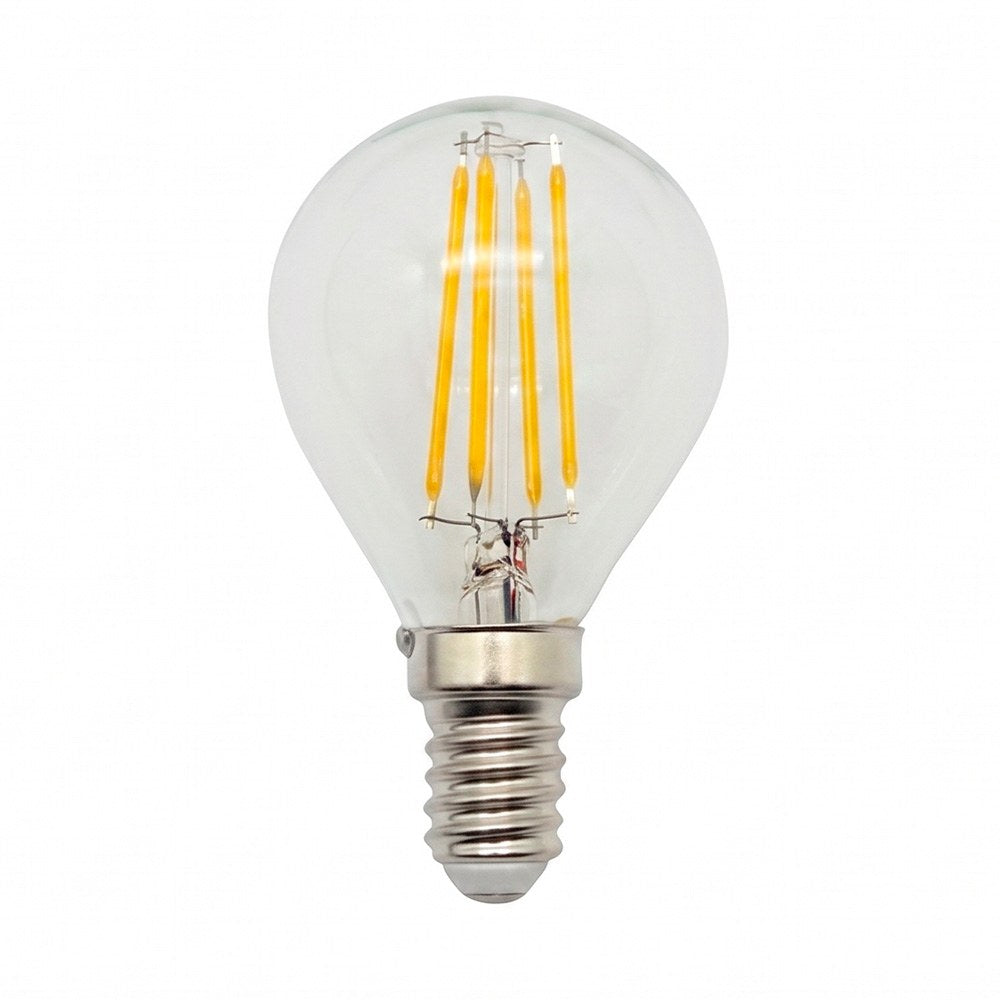Lâmpada esférica filamento led g45 e14, 4 w, 300 lm, luz quente, ø45 x 77 mm_0