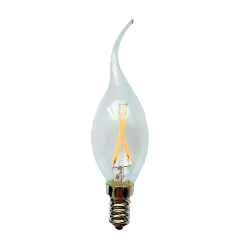 Lâmpada vela filamento led ponta torcida c35 e14, 4 w, 400 lm, luz quente, ø35 x 118 mm_0
