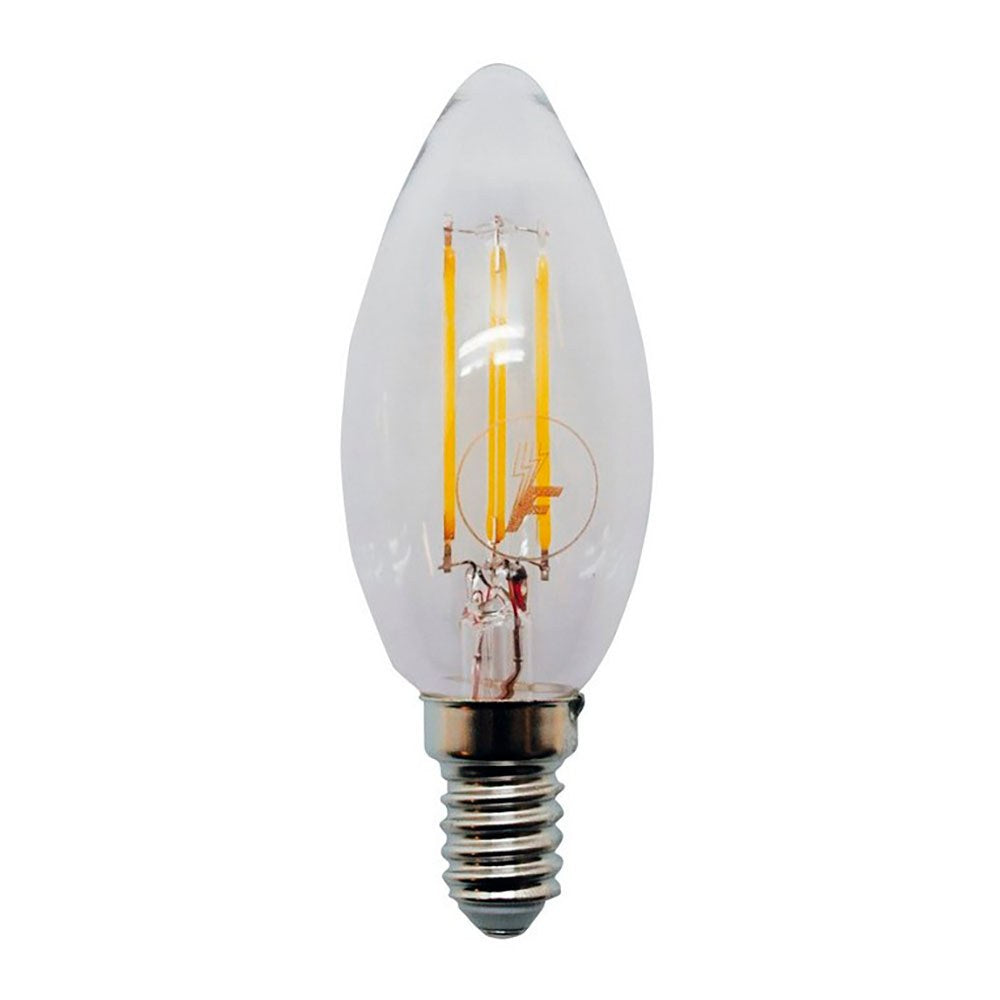 Lâmpada vela filamento led c35 e14, 4 w, 300 lm, luz quente, ø35 x 98 mm_0