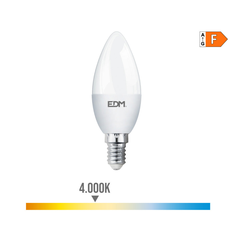 Lâmpada vela led e14 7w 600lm 4000k luz do dia ø3,5x10,7cm edm_0