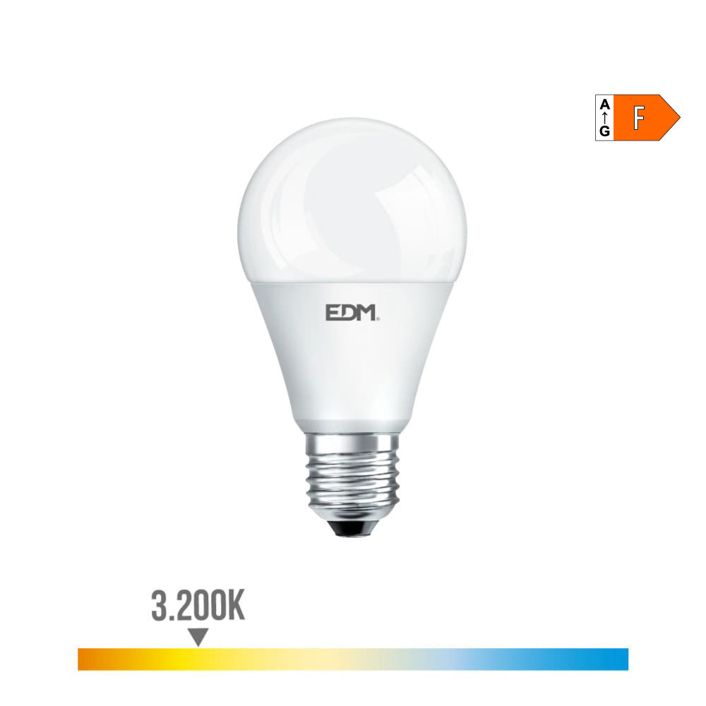Lâmpada standard led e27 17w 1800lm 3200k luz quente ø6,5x12,5cm edm_0