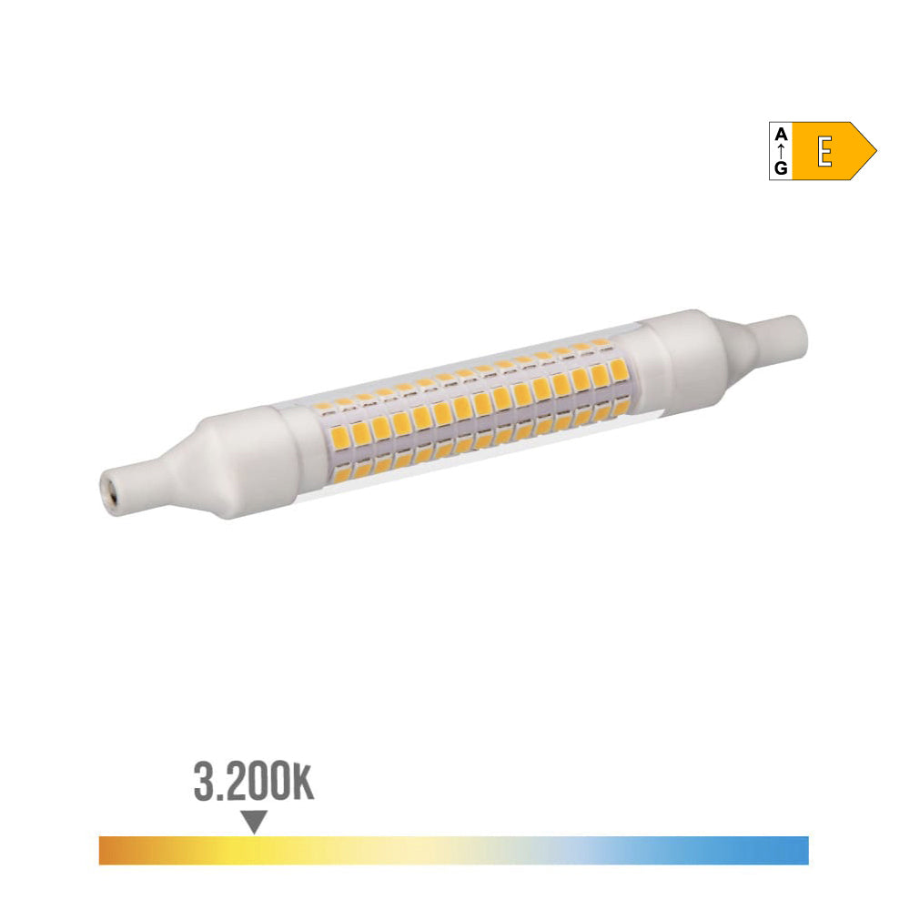 Lâmpada lineal led 118mm r7s 9w 1150lm 3000k luz quente 118xø16mm edm_0