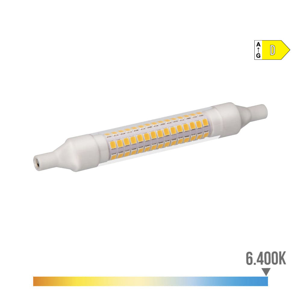 Lâmpada lineal led 118mm r7s 9w 1280lm 6400k luz fria ø1.6x11,8cm edm_0