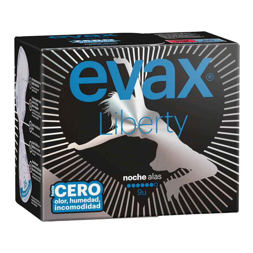 Evax liberty wings noite compressas 9 unidades_0