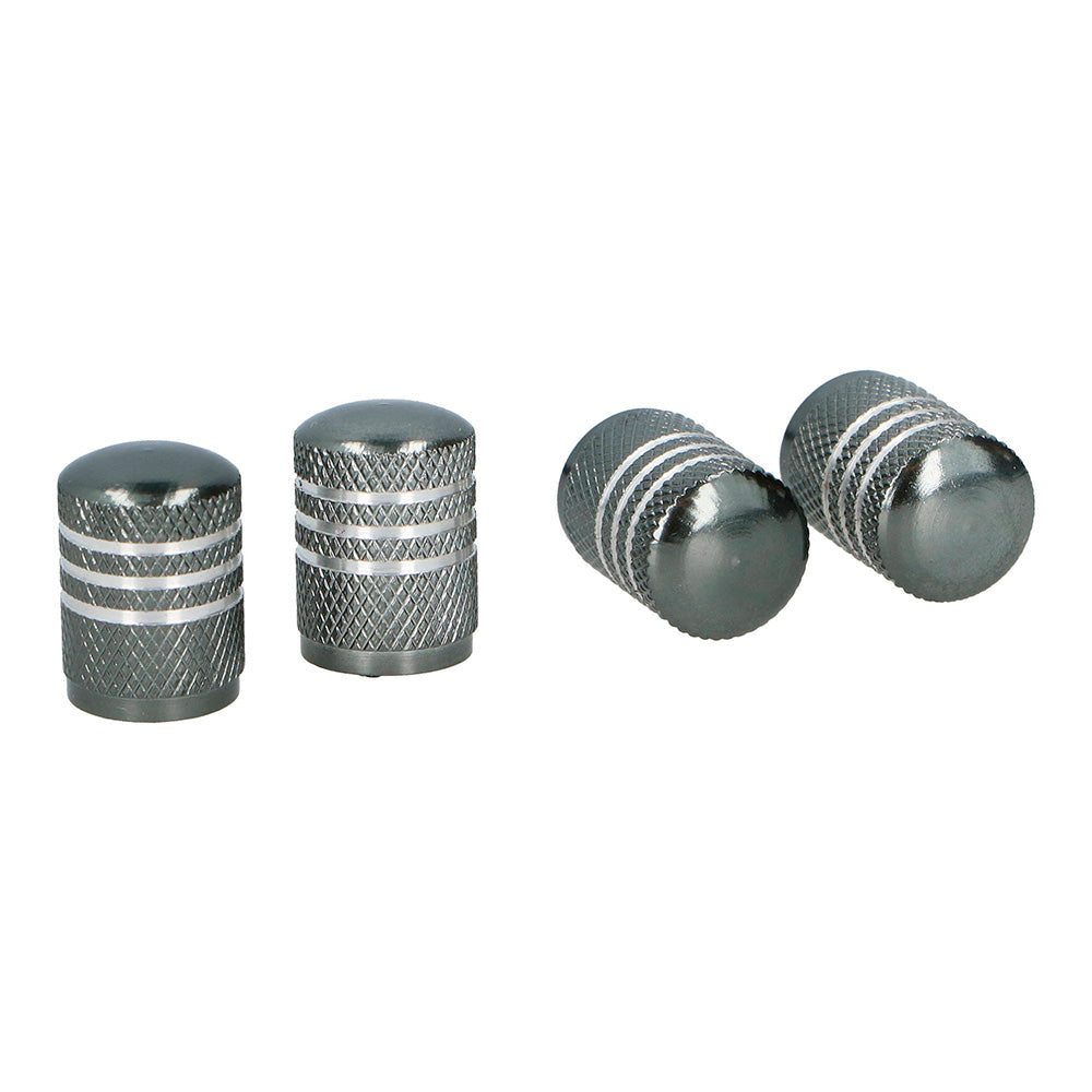 Set de 4 tampões de válvulas rodas de carro cinza_0
