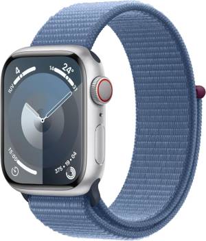 Apple Watch Serie 9 Cell 45mm Aluminium Silver Sport Loop Winter Blue MRMJ3QL/A_0