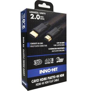 Inno-Hit Cavo HDMI Piatto 4K HDR 2m Nero_0