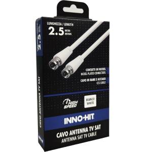 Inno-Hit Cavo Antenna E84623 Sat Coassiale 2.5m Bianco_0