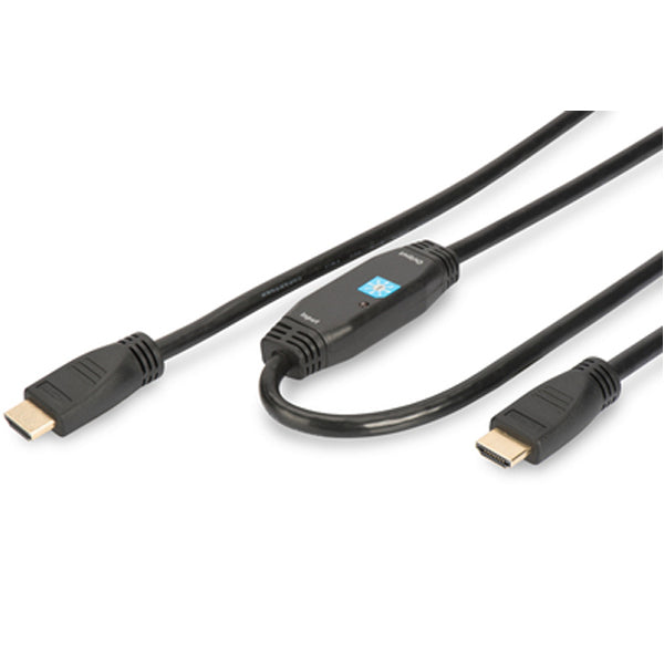 DIGITUS HDMI High Speed Cab. 15m with amplif. gold, sw,Full HD_0