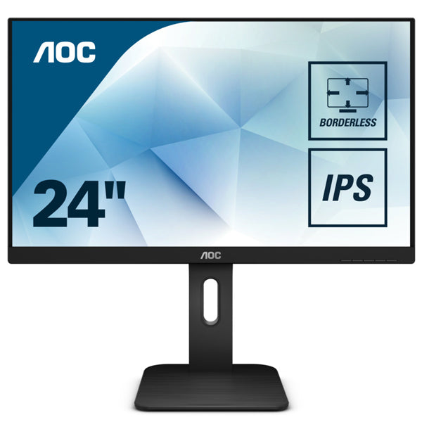 AOC MONITOR IPS 24" (23.8) 16:9 FHD VGA DVI HDMI DP USB COLUNAS HAS PIVOT 24P1_0