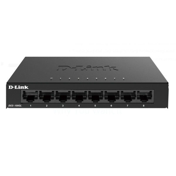 Switch D-LINK / 8 Portas / Metallic / DGS-108GL/E_0