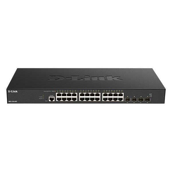 Switch D-LINK 24 X 10G BASE-T PORTS + 4 X 10GCPNT / Preto / DXS-1210-28T_0