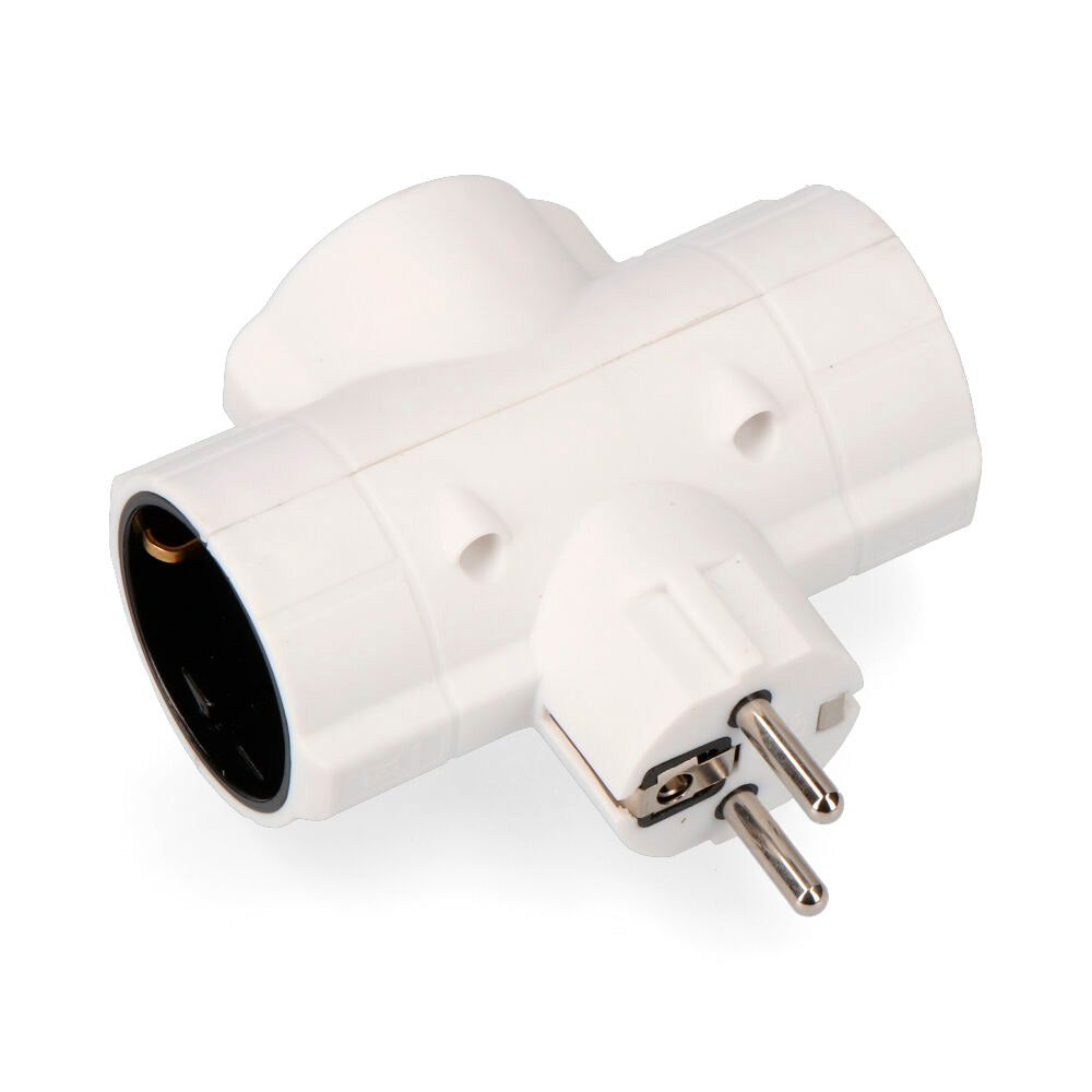 Ficha triplo económico t/tl tipo f 4,8mm 16a 250v max 3680w branco (embalado)_0
