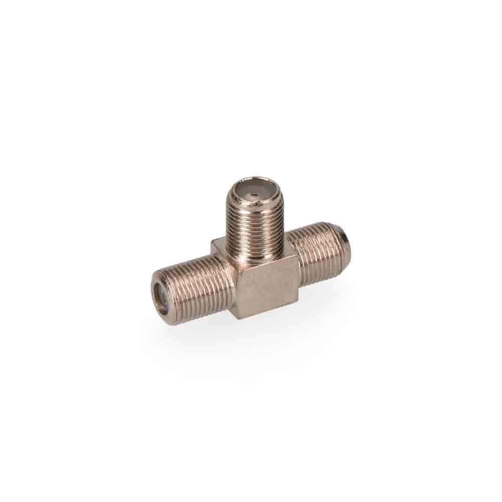 Conector "f" ficha tripla macho em "t" edm embalada_0