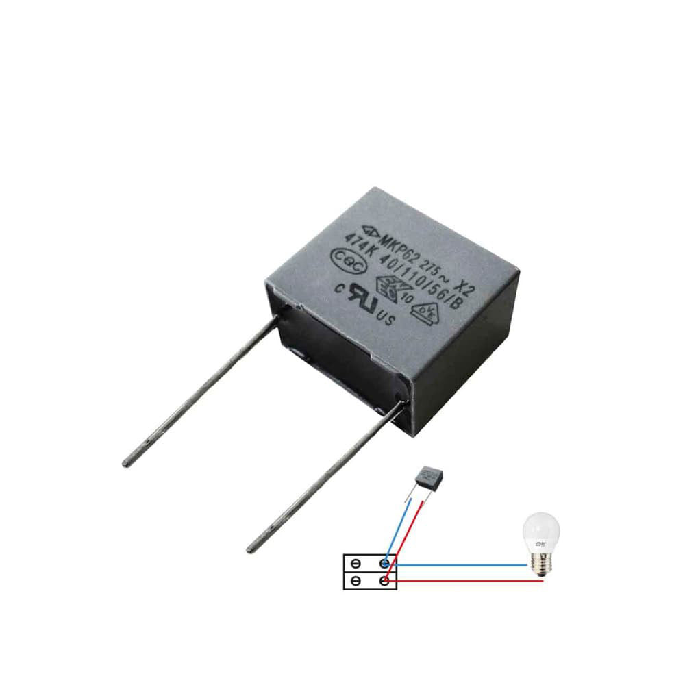 Pack 5 condensador para lâmpada led edm_0