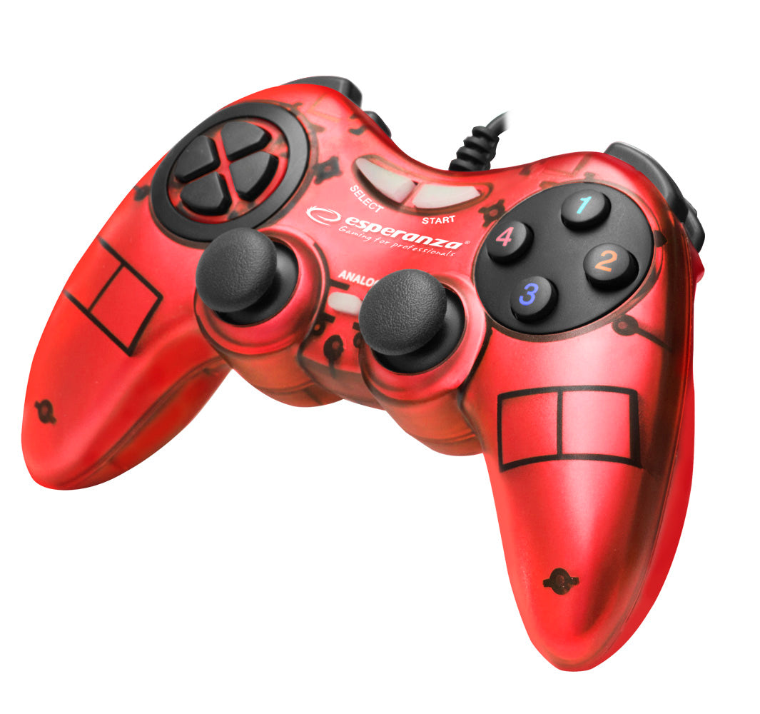 ESPERANZA GAMEPAD PC USB FUGHTER RED_0