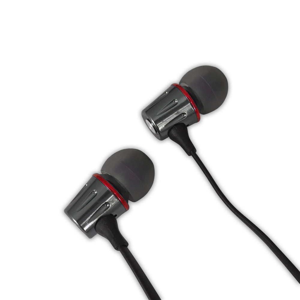 ESPERANZA METAL EARPHONES WITH MICROPHONE EH203 GRPHITE/RED_0