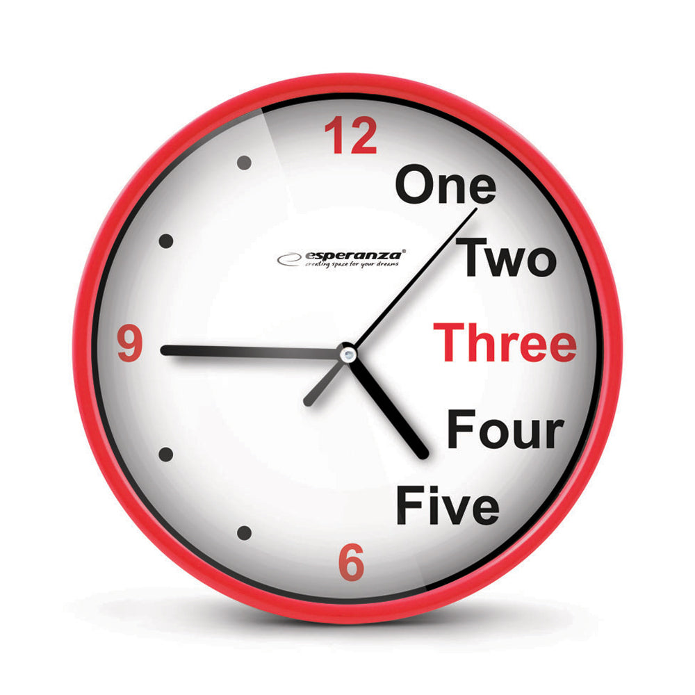 ESPERANZA WALL CLOCK PRAGUE RED_0