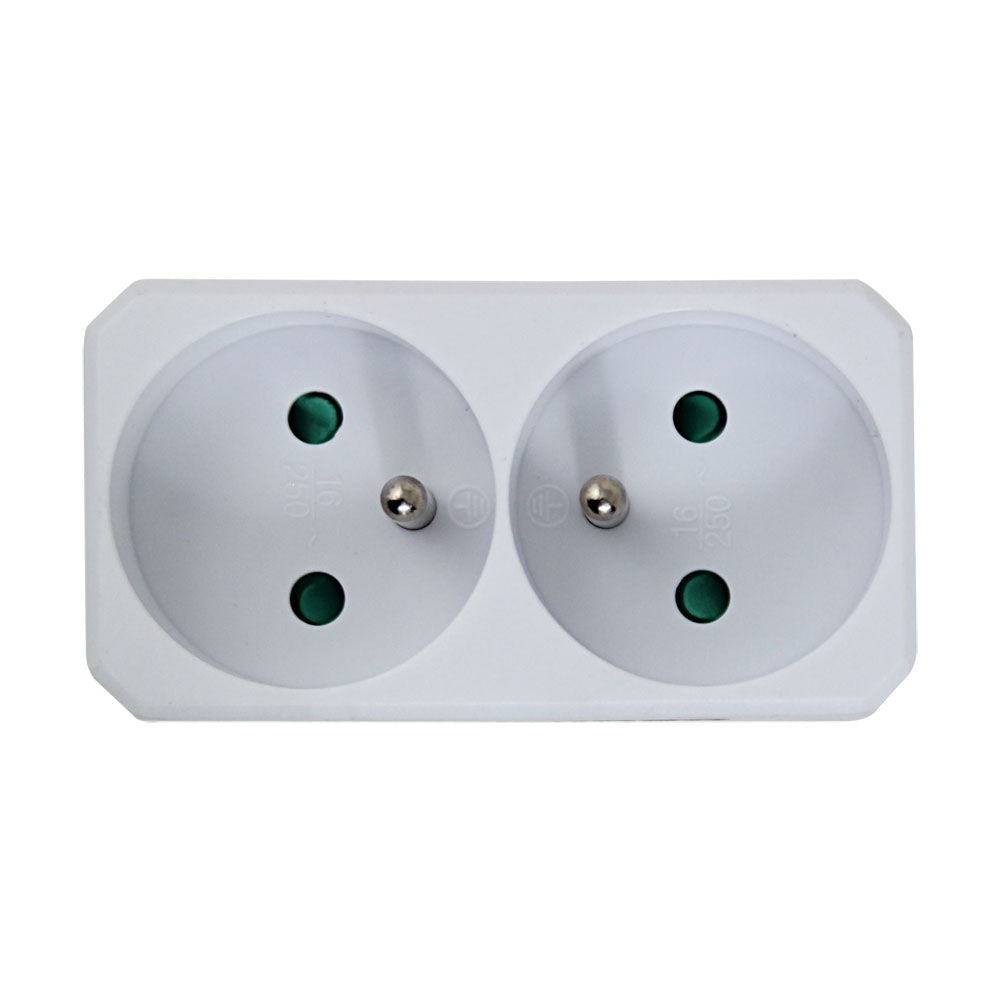 ESPERANZA ELEC. SOCKET SPLITTER 2 SOCKETS WHITE_0