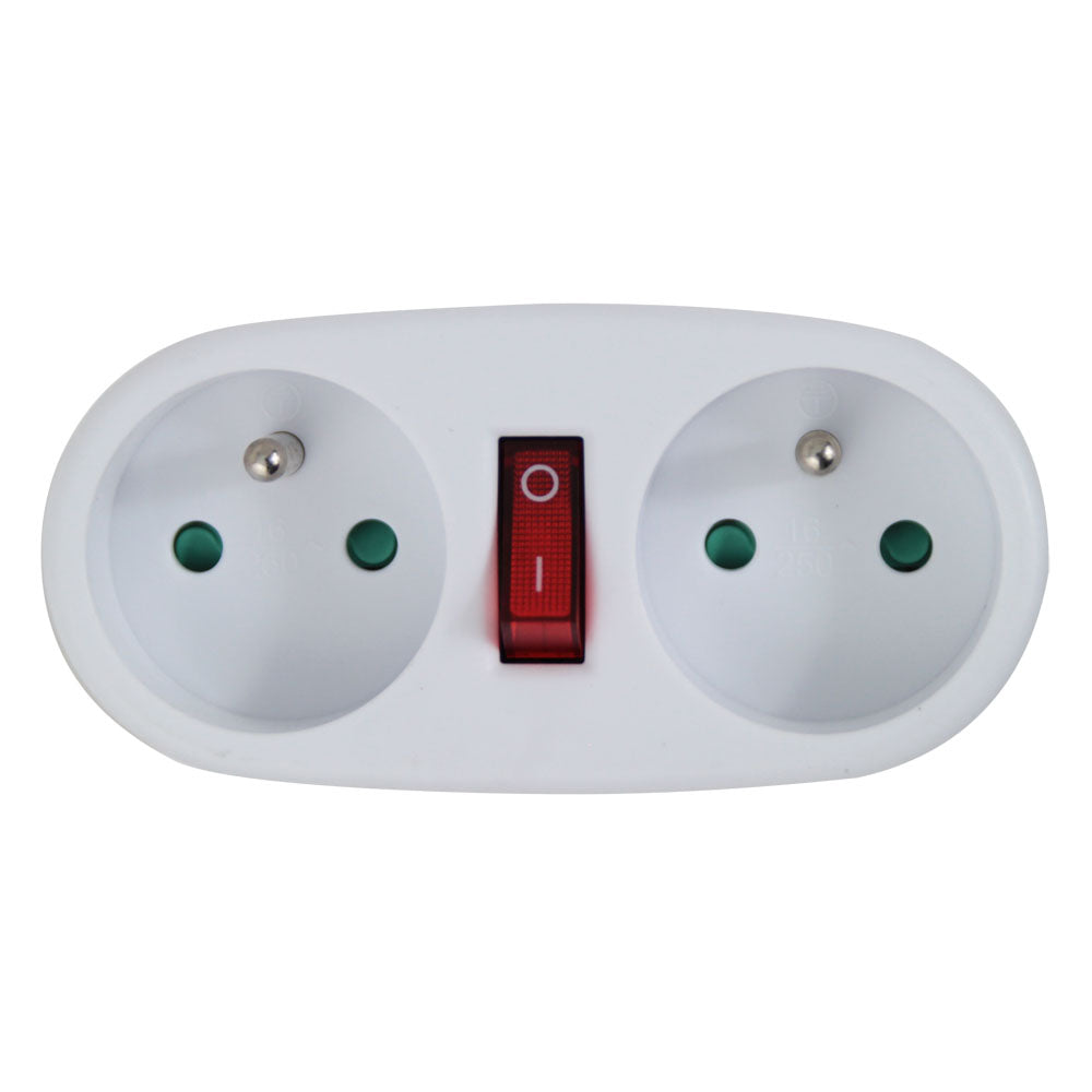 ESPERANZA ELEC. SOCKET SPLITTER 2 SOCKETS SWITCH WHITE_0