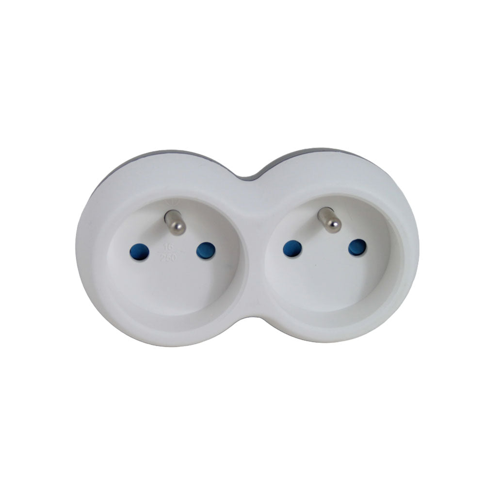 ESPERANZA ELEC. SOCKET SPLITTER 2 SOCKET WHITE/GREY_0