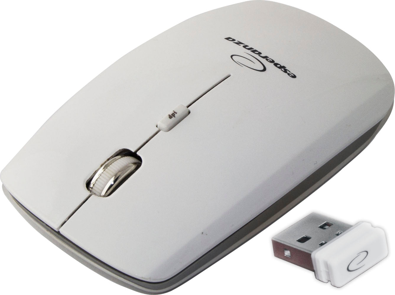 ESPERANZA WIRELESS 2.4GHZ OPTICAL MOUSE 4D USB SATURN WHITE_0