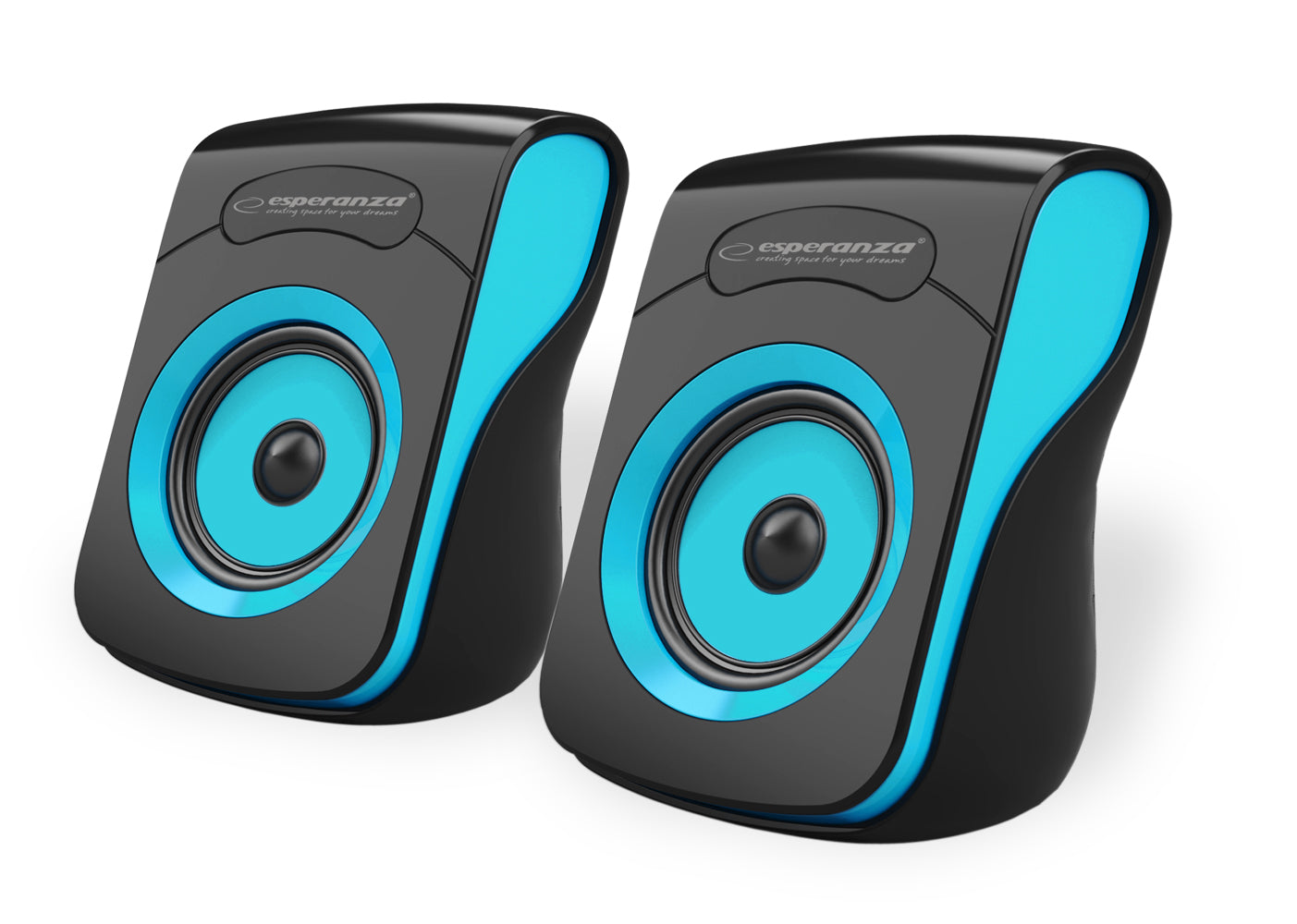 ESPERANZA USB STEREO SPEAKERS 2.0 FLAMENCO BLACK/BLUE_0