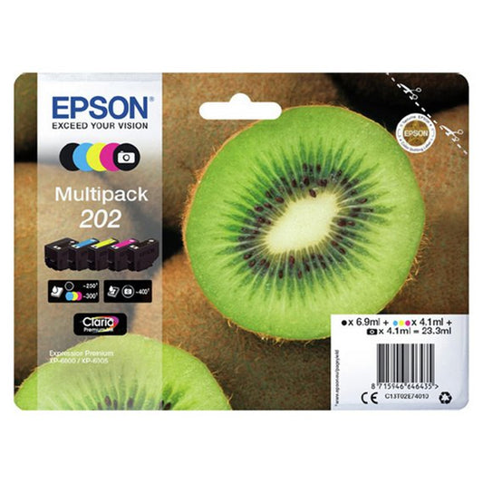 KIWI 202 INCHIOSTRI CLARIA  PREMIUM, 202, KIWI, MULTIPACK, 1 X 6,9 ML NERO, 1 X4,1 ML CIANO, 1 X_0