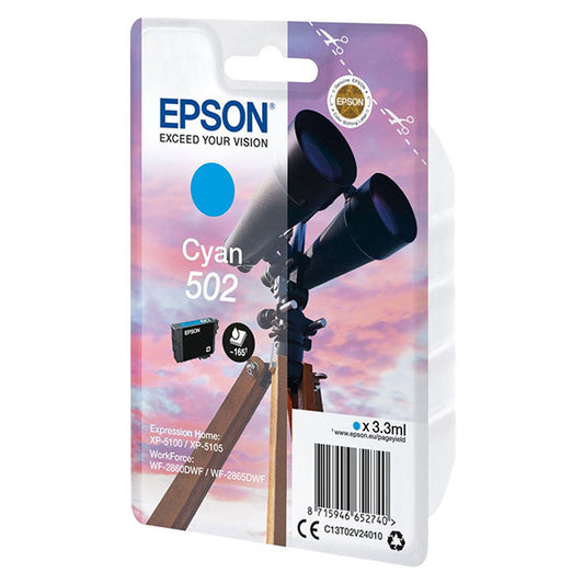 Epson Tinteeiro Azul 502 XP5100/105 WF-2860DWF/865DWF C/Alarme_0