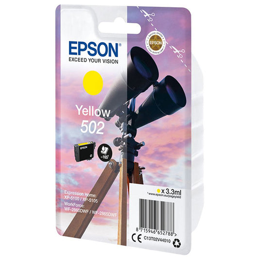 EPSON Tinteiro Amarelo 502 XP5100/105 WF-2860DWF/865DWF C/Alarme_0