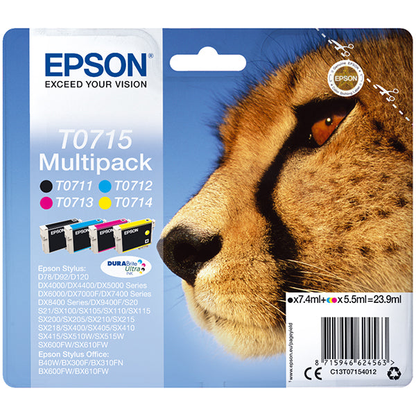 Pack 4 Tinteiros EPSON Cores (T071140+240+340+440) C/Frequência_0