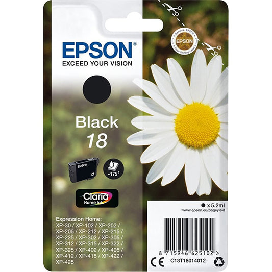 EPSON Tinteiro Preto 18 XP102/XP205/XP305/XP405 c/Alarme #PROMO Até Final Stock_0