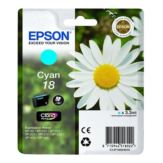 EPSON Tinteiro Azul 18 XP102/XP205/XP305/XP405 com Alarme #Promo até Final de Stock_0