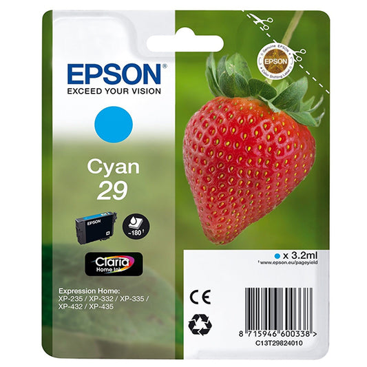 Cartucho de Tinta Azul EPSON 29 Claria Home para XP235/332/335/432/435_0