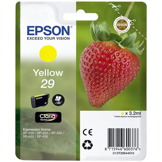 Tinteiro Amarelo EPSON 29 Claria Home para XP235/332/335/432/435_0