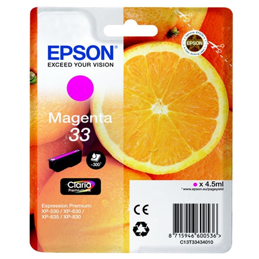 EPSON Tinteiro Magenta 33 Claria Premium XP-530/630/635/830_0